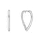 Silver Large Heart Hoop Earrings